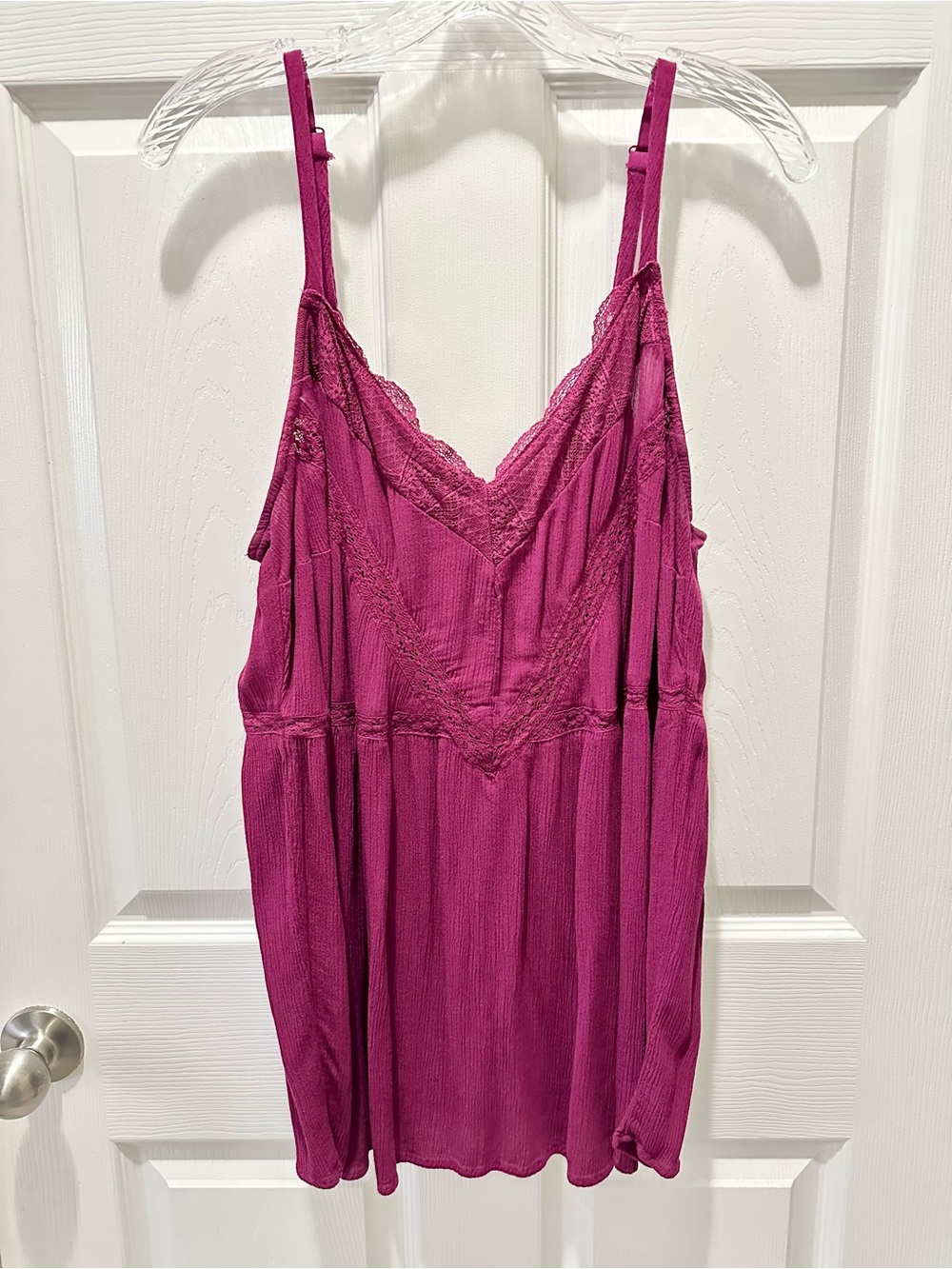 Torrid 1X Berry Purple Lace Inset Cami Top